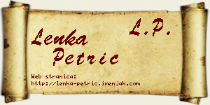 Lenka Petrić vizit kartica